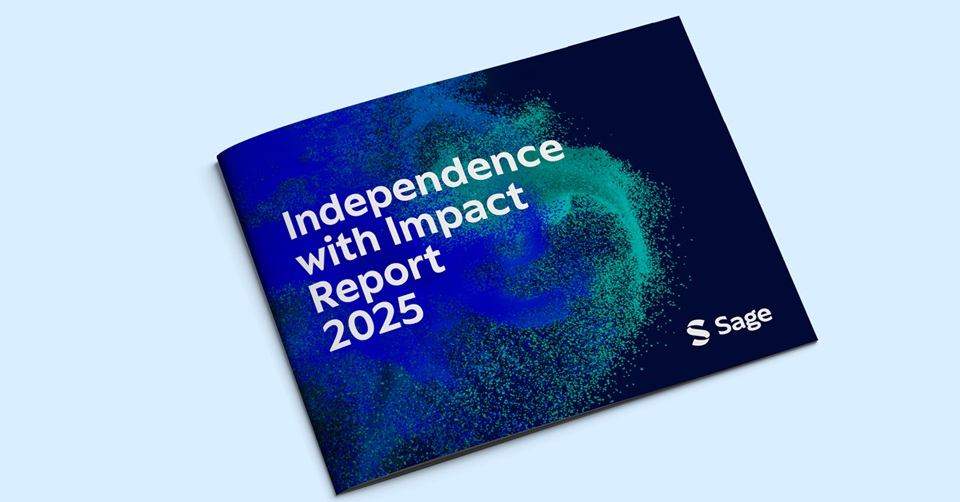 A printed brochure of the Independence with impact report 2025